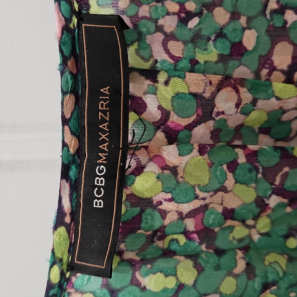 BCBGMaxAzria 100% Silk Long Split Sleeve Tunic Top - Picture 8 of 16